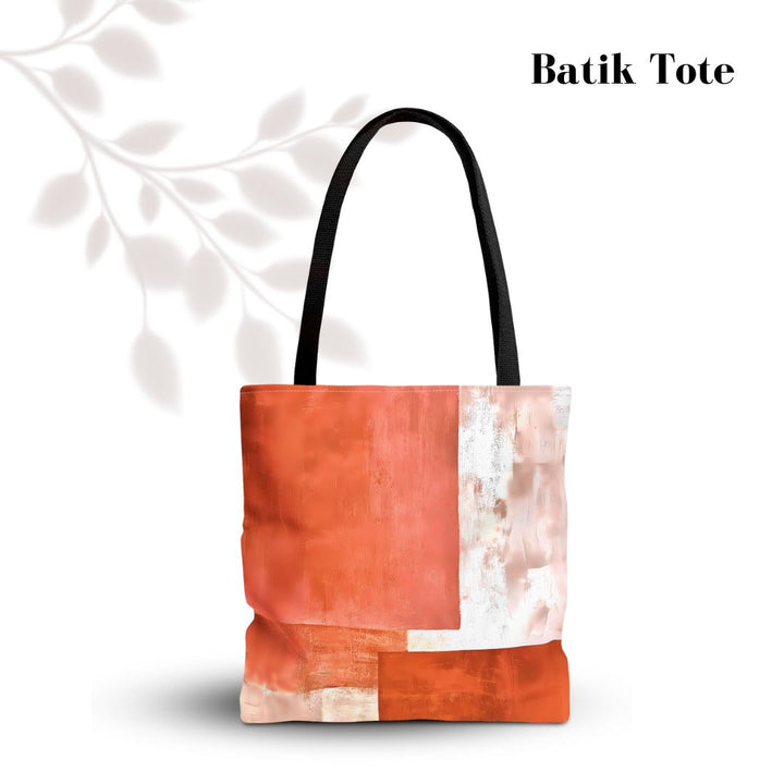 Abstract Print Tote Bag -   Abstract Orange