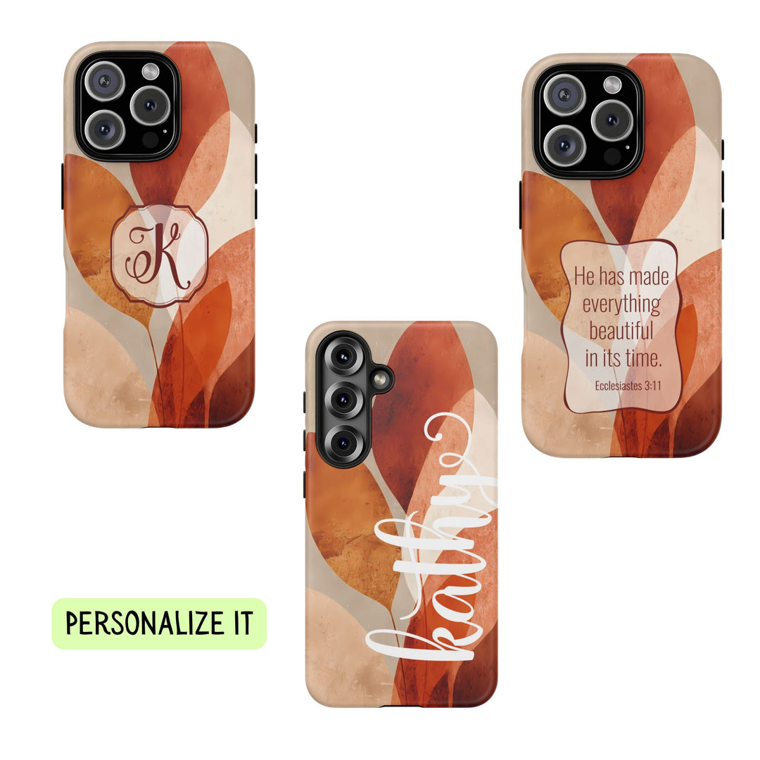 Personalized Tough Phone Case - Fall Floral