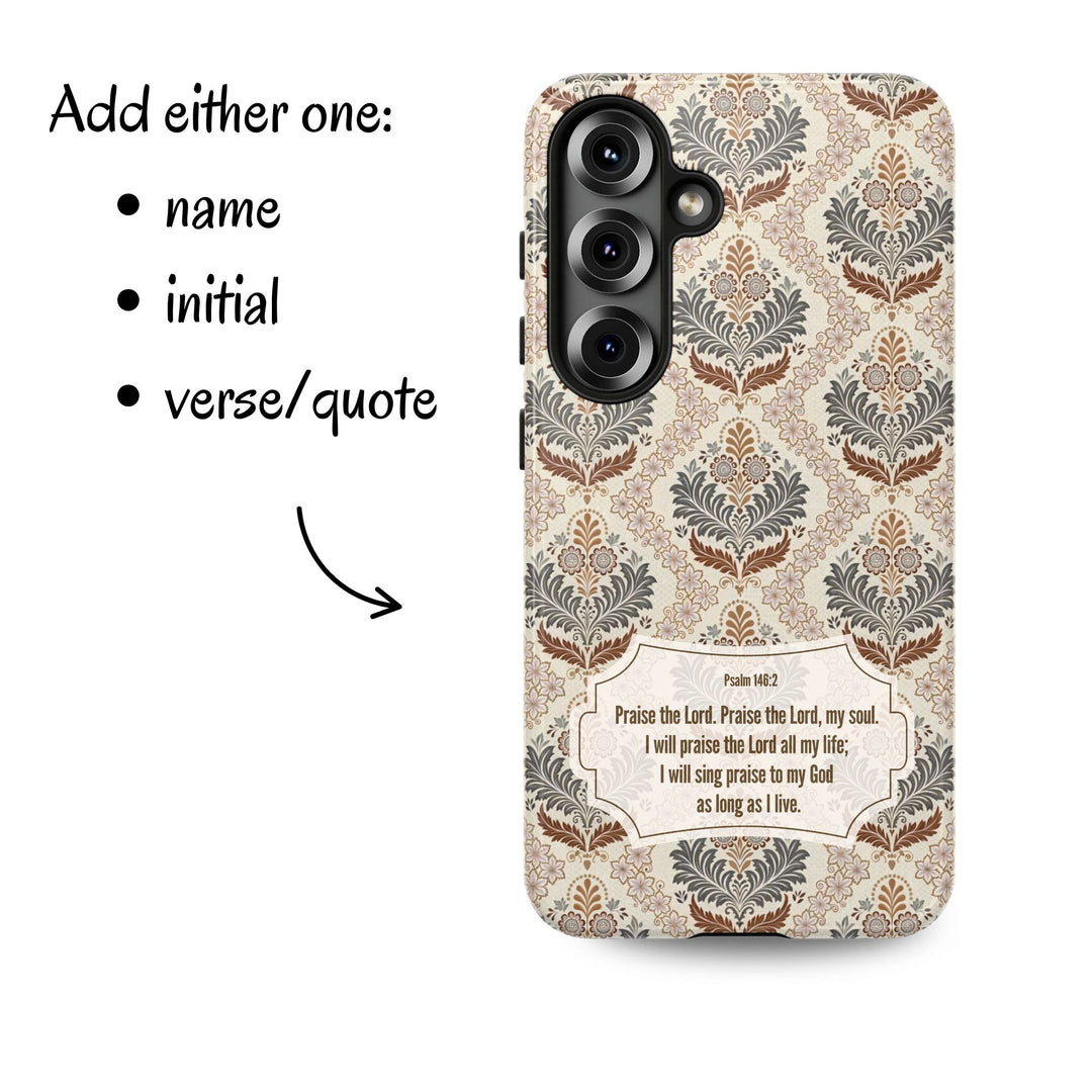 Modern Batik Pattern Tough Phone Cases Personalizable - Toile 1