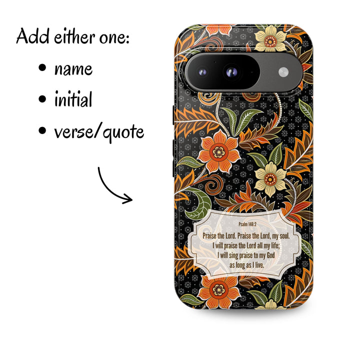 Modern Batik Pattern Tough Phone Cases Personalizable - Aesthetic Floral 1