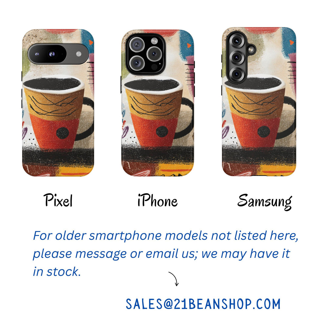 Tough Phone Case - Abstract Coffee 2