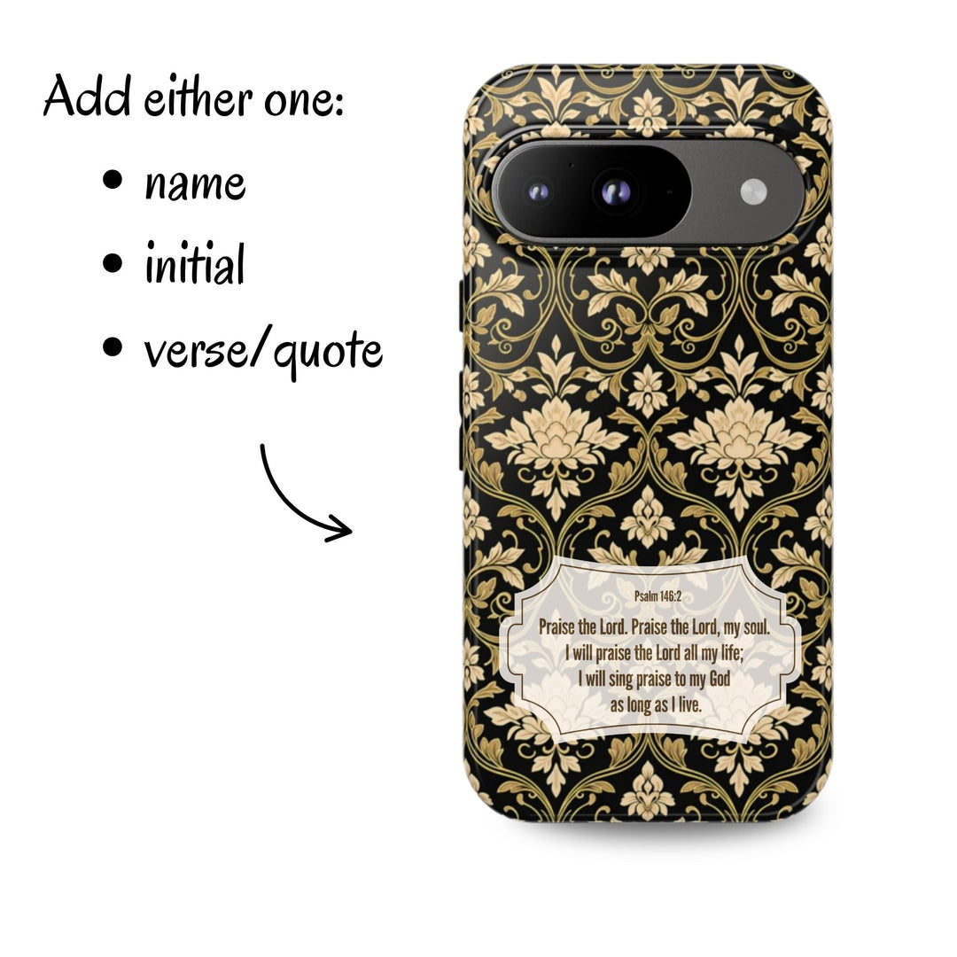 Traditional Batik Pattern Tough Phone Cases Personalizable - Neutral Grid
