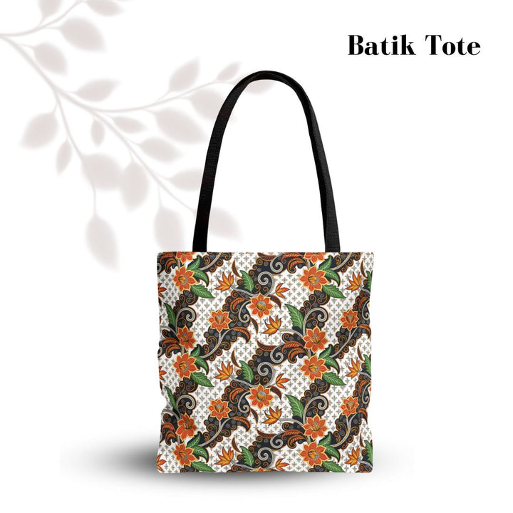 Batik Print Tote Bag -  Batik Flower 2