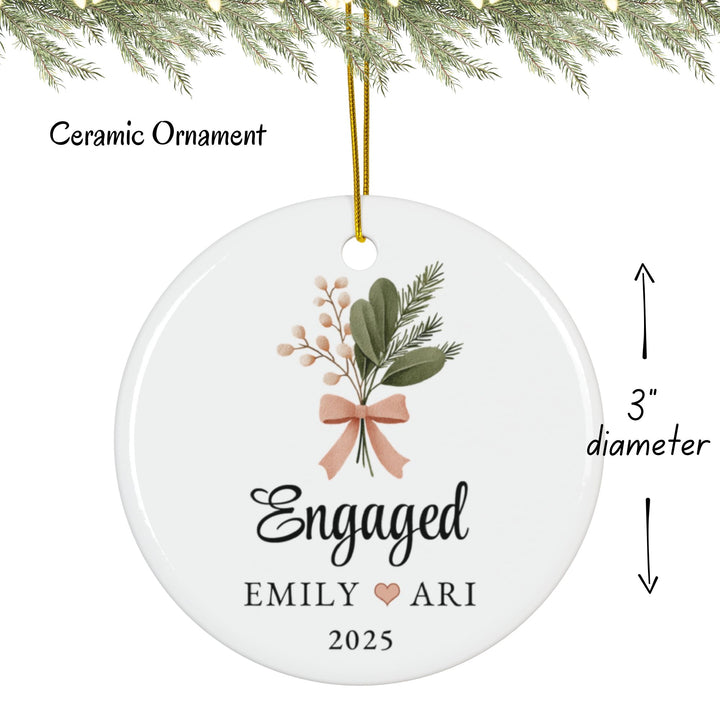 Personalized Christmas Ornament: Engaged Christmas