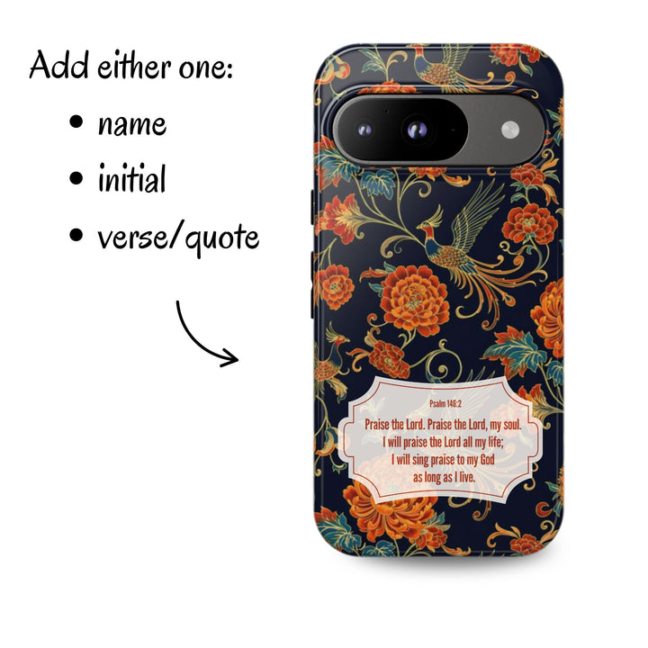 Traditional Batik Pattern Tough Phone Cases Personalizable - Traditional Peacock Batik Pattern