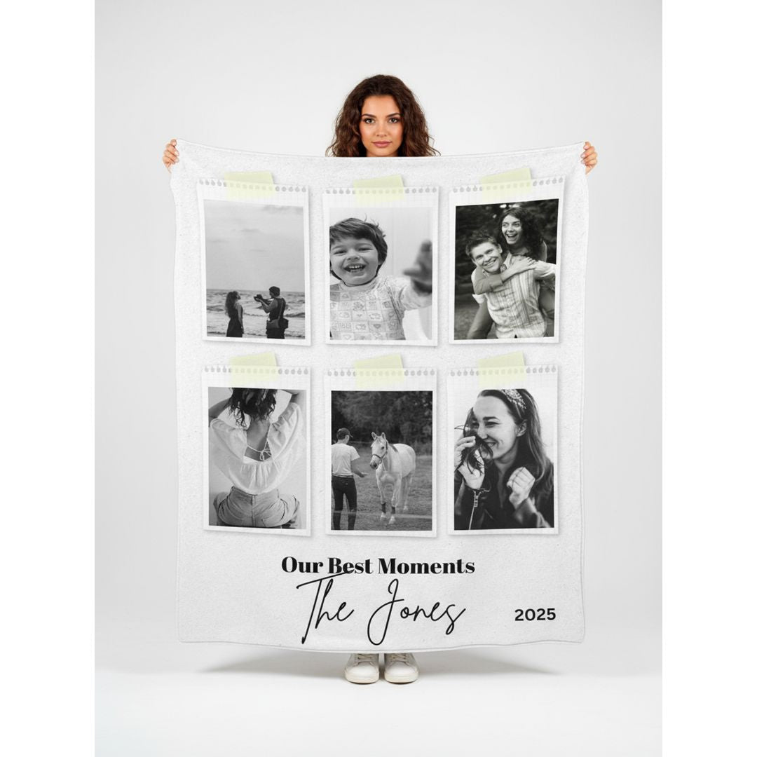 Personalized  Plush Blanket - Our Best Moments