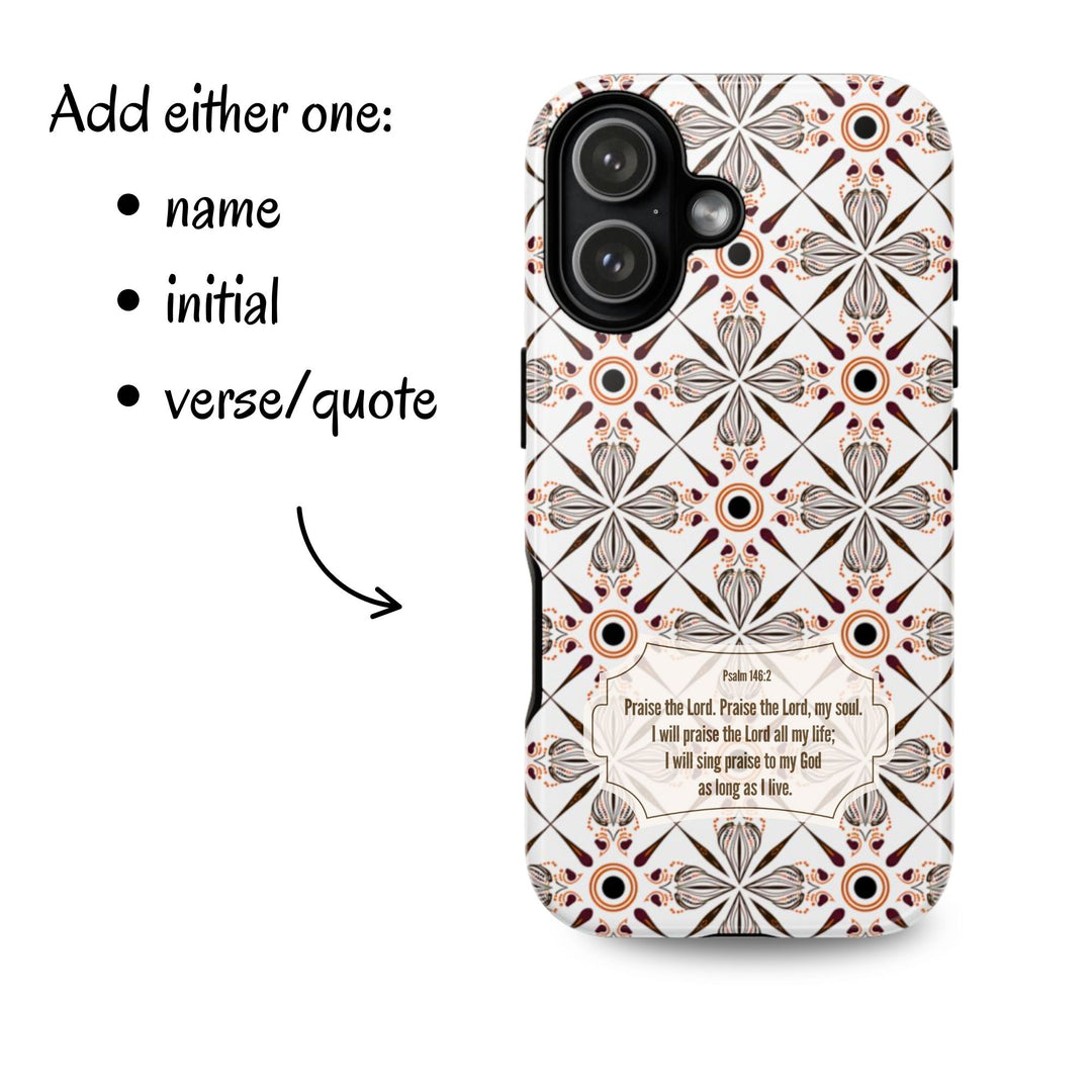 Traditional Batik Pattern Tough Phone Cases Personalizable - Modern Batik Pattern