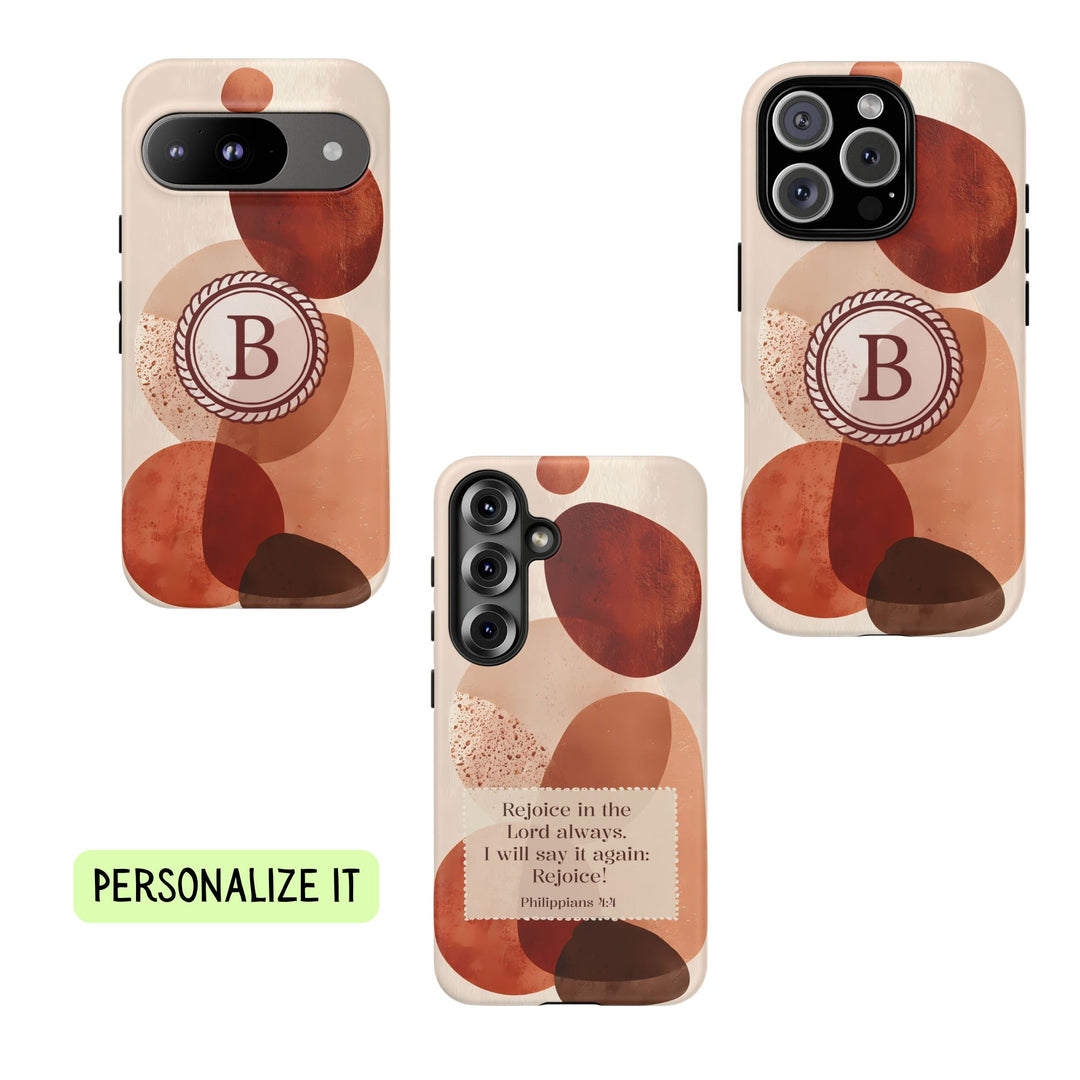 Tough Phone Case Personalized - Warm Tones Abstract 2
