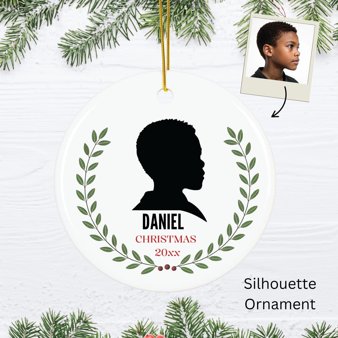 Personalized Photo Christmas Ornament: Children's Silhouette Ornament