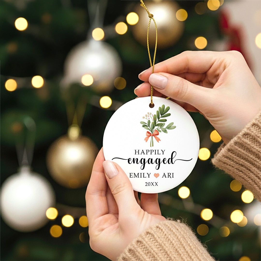 Personalized Christmas Ornament: Engaged Christmas