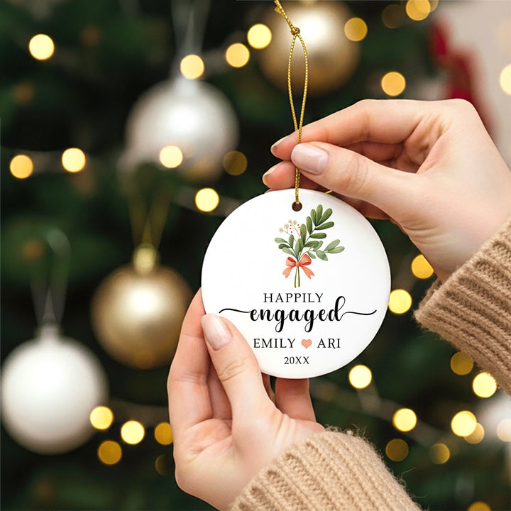 Personalized Christmas Ornament: Engaged Christmas