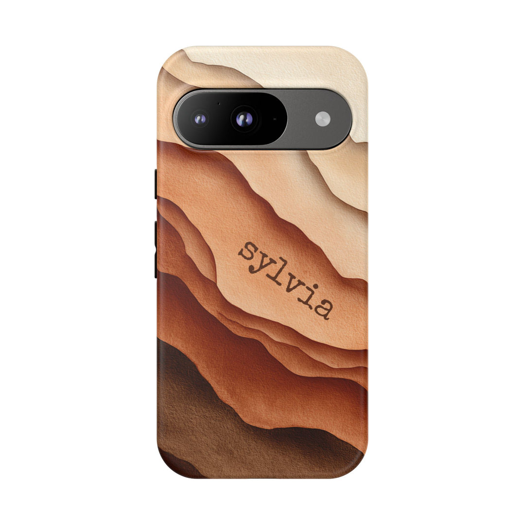 Personalized Tough Phone Case Abstract Warm Tones