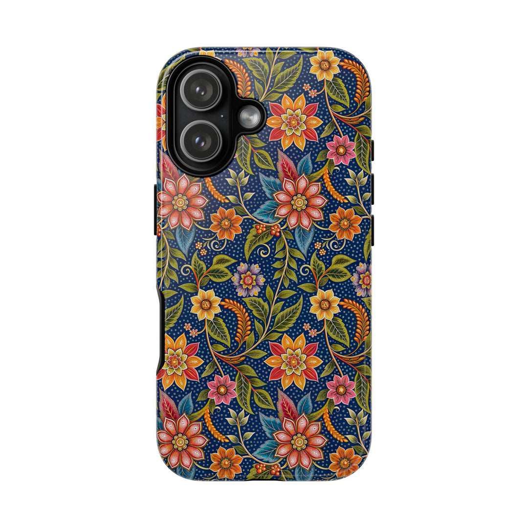 Modern Batik Pattern Tough Phone Cases Personalizable - Flower 6