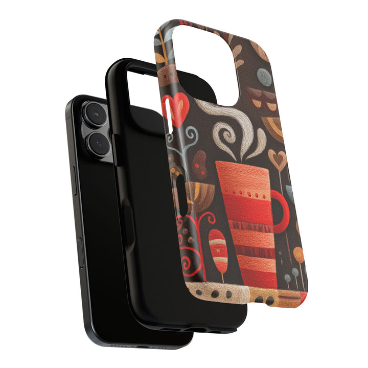 Tough Phone Case - Abstract Coffee 1