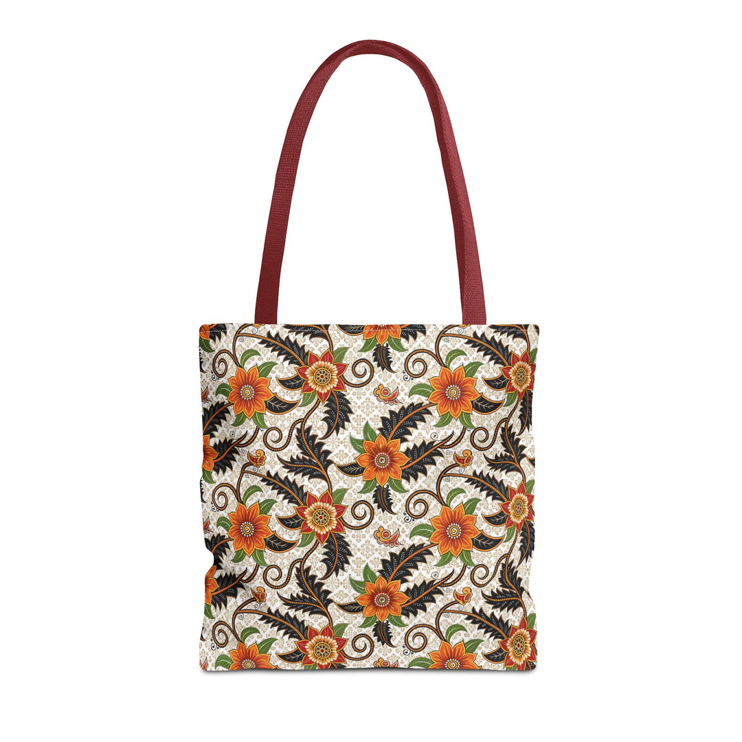 Batik Print Tote Bag -   Aesthetic Floral 2