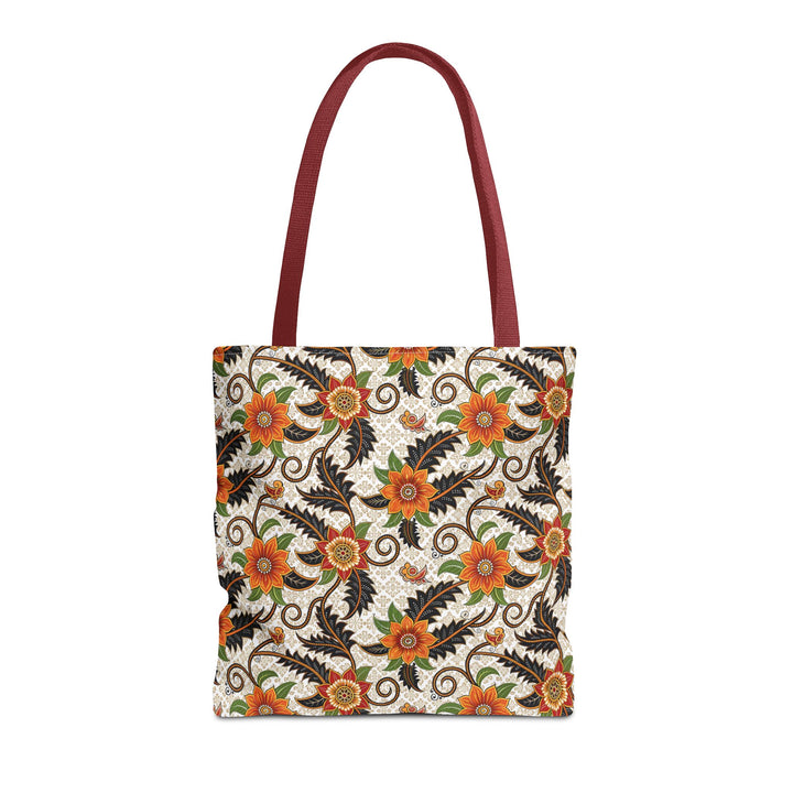 Batik Print Tote Bag -   Aesthetic Floral 2