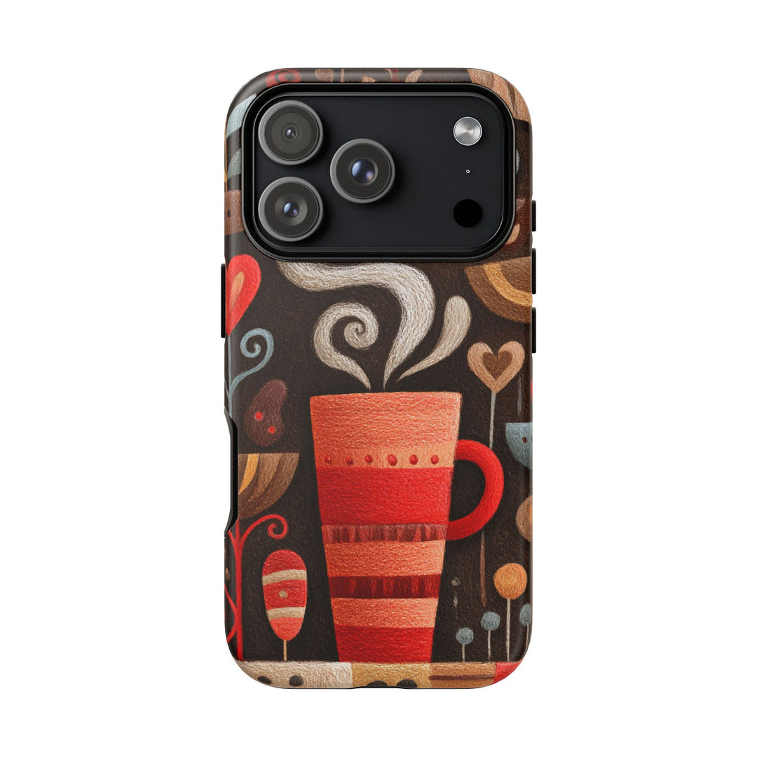 Tough Phone Case - Abstract Coffee 1