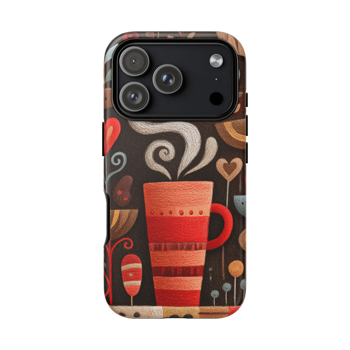 Tough Phone Case - Abstract Coffee 1