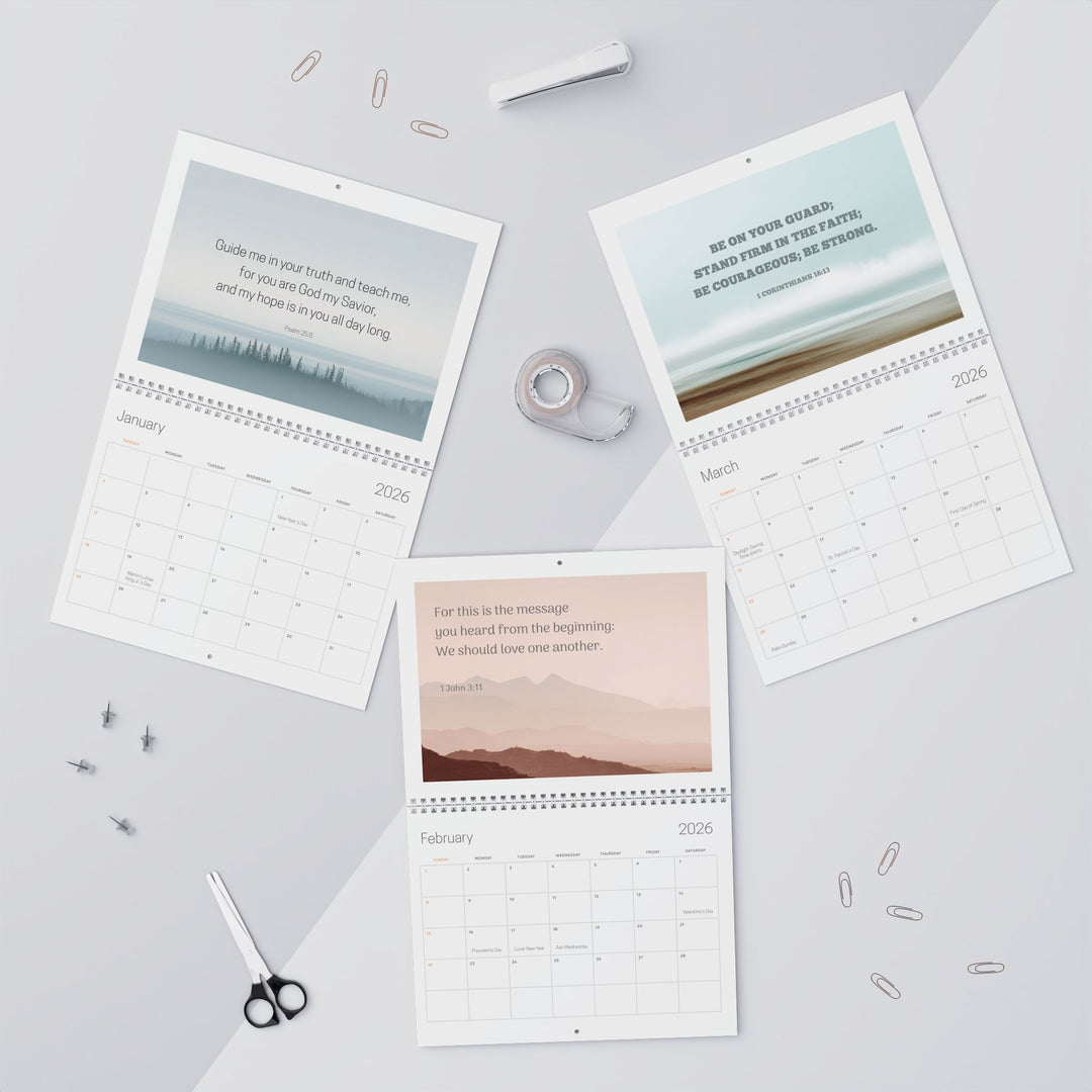 2026 Wall Calendar Abstract Landscape  - Personalized