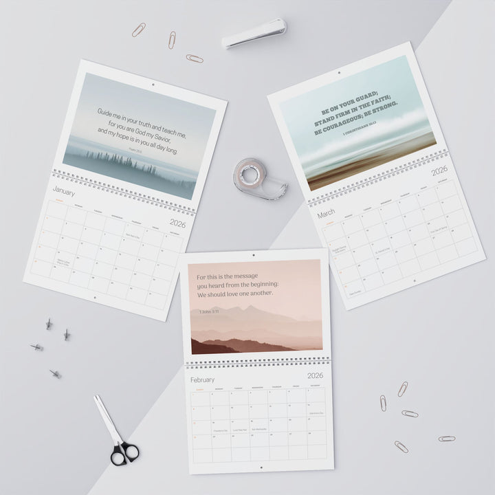 2026 Wall Calendar Abstract Landscape  - Personalized