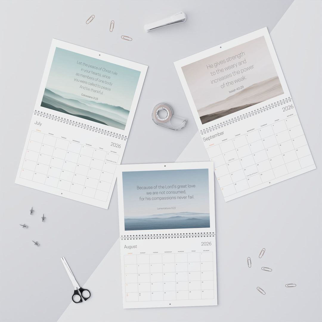 2026 Wall Calendar Abstract Landscape  - Personalized