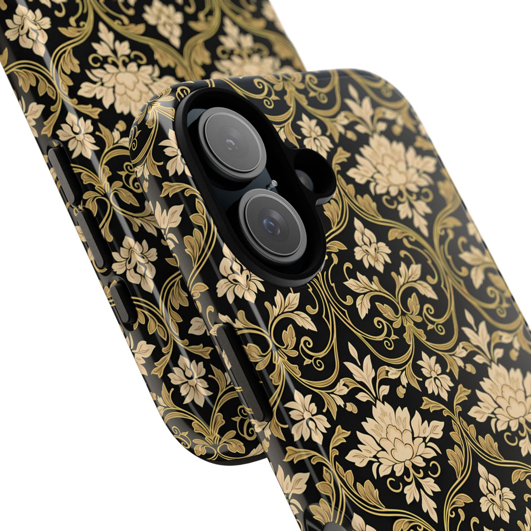 Traditional Batik Pattern Tough Phone Cases Personalizable - Neutral Grid