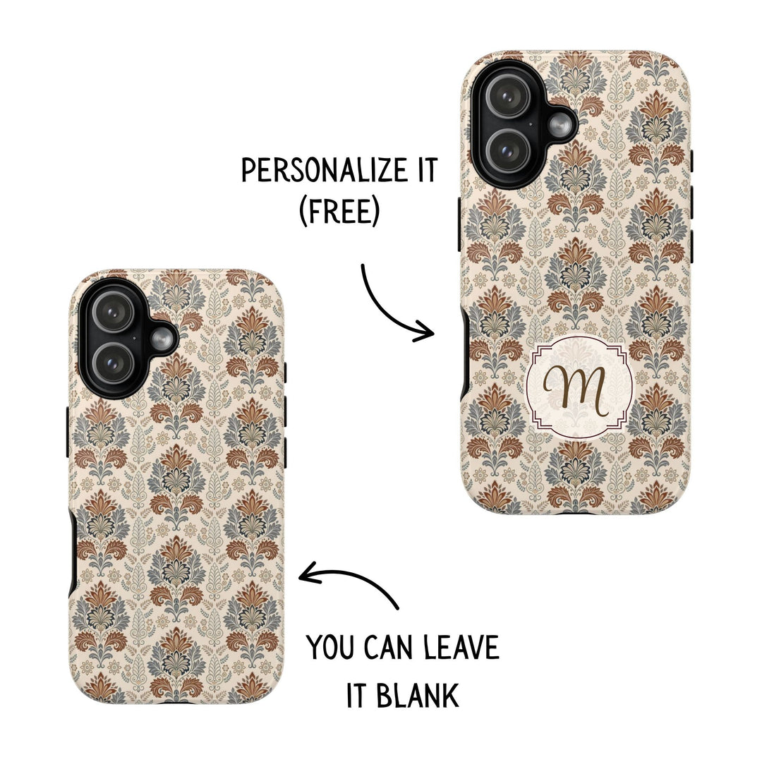 Modern Batik Pattern Tough Phone Cases Personalizable - Toile 6
