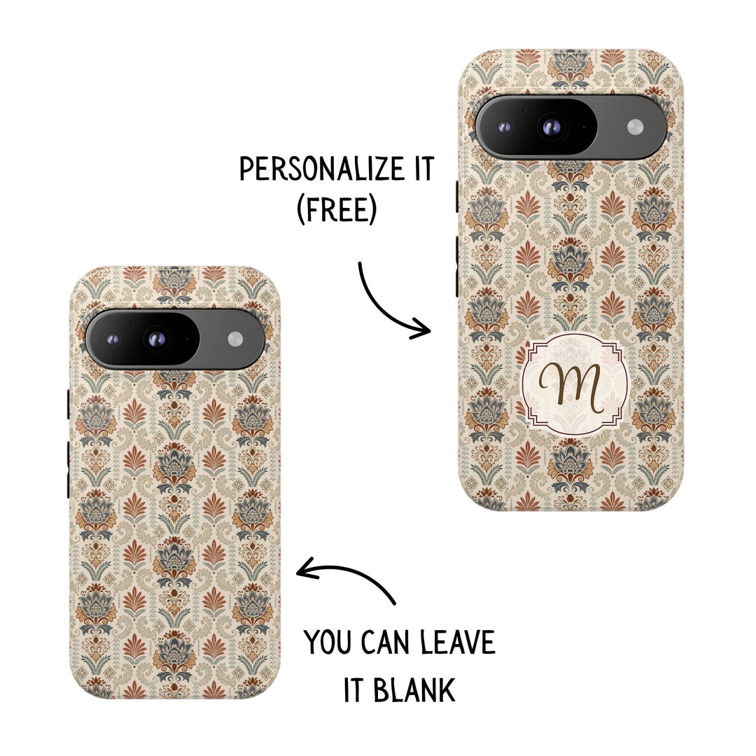 Modern Batik Pattern Tough Phone Cases Personalizable - Toile 2