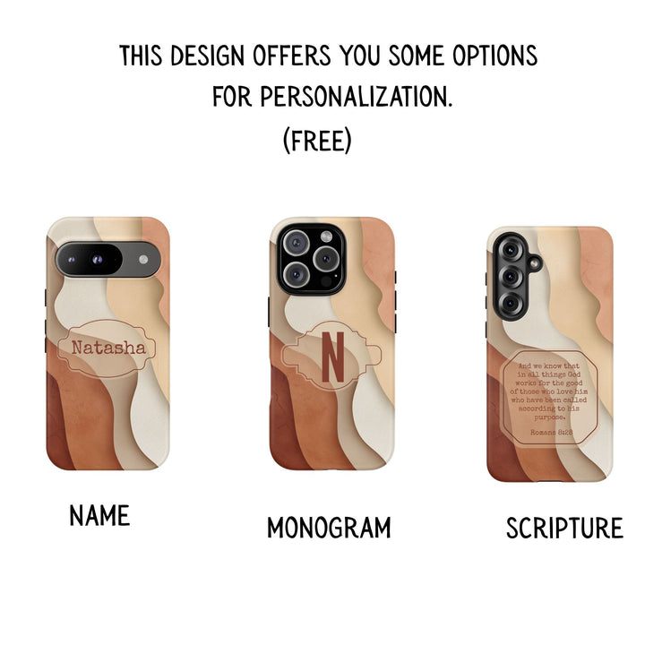 Personalized Tough Phone Case Warm Tones Abstract