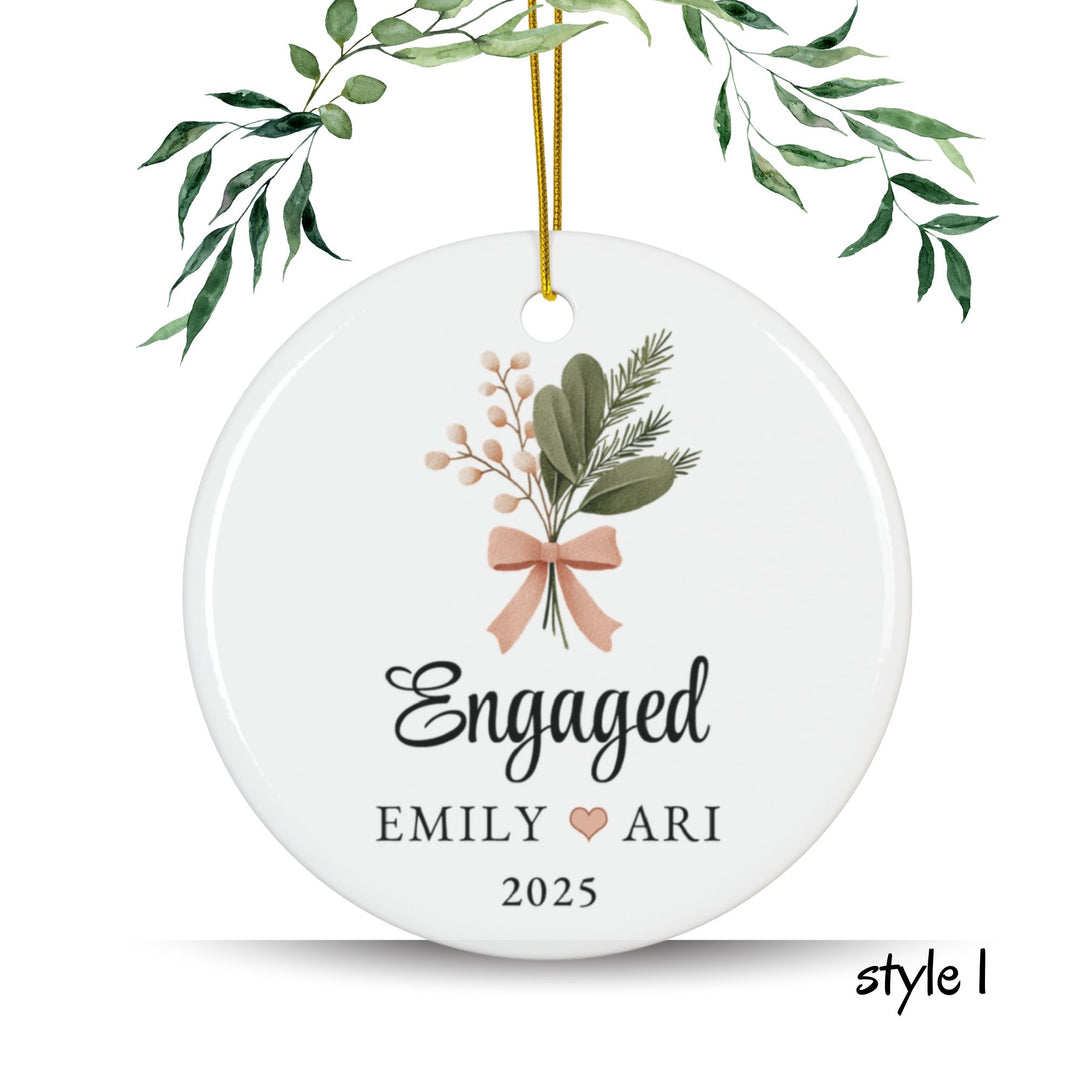 Personalized Christmas Ornament: Engaged Christmas