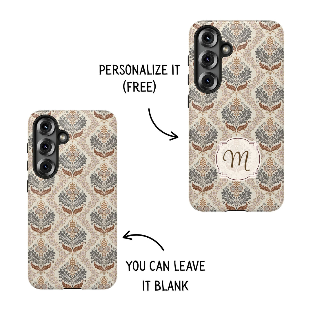 Modern Batik Pattern Tough Phone Cases Personalizable - Toile 1