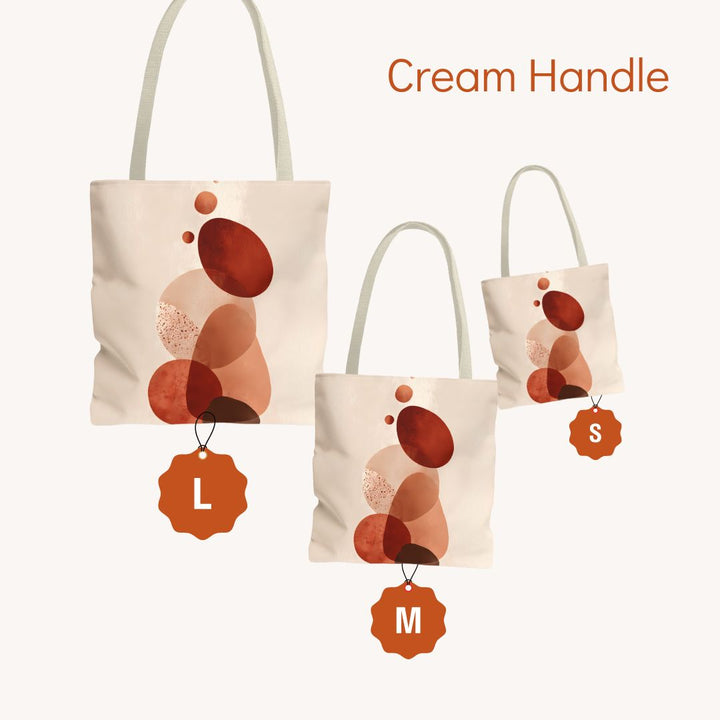 Abstract Print Tote Bag -   Warm Tones 2