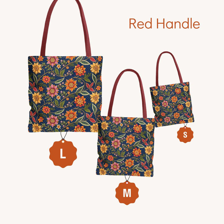 Batik Print Tote Bag -  Batik Flower 7