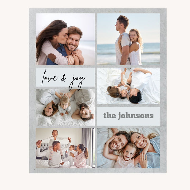 Personalized  Plush Blanket - Love And Joy