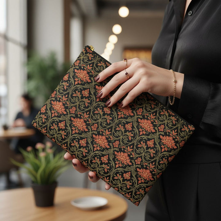 Batik Print Makeup And Accessory Pouch -  Traditional Pattern 12