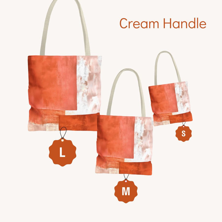 Abstract Print Tote Bag -   Abstract Orange