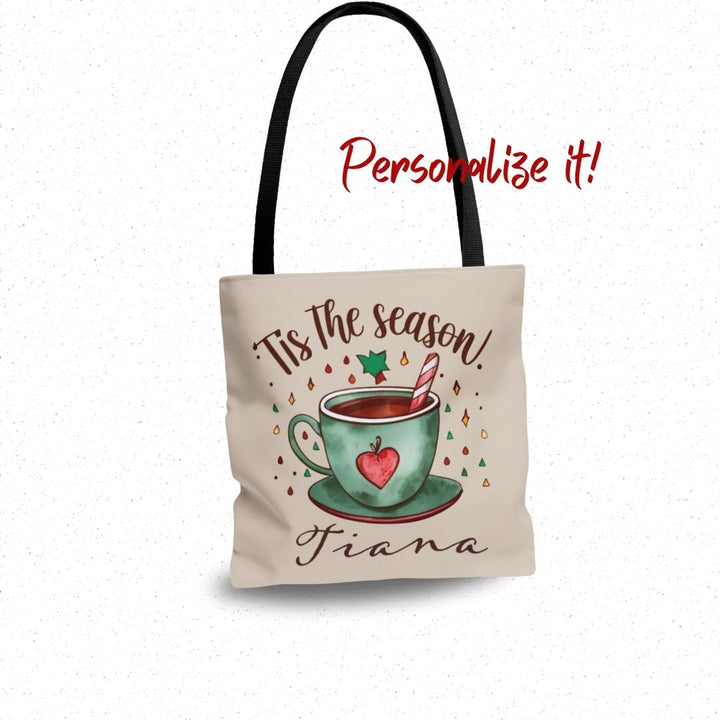 Tea's The Season Holiday Tote Bag Personalized
