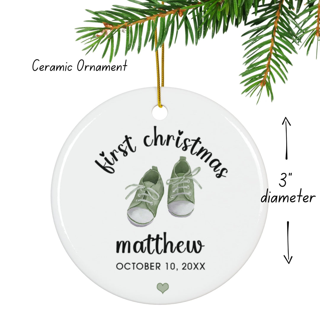 Personalized Christmas Ornament: Baby Shoes