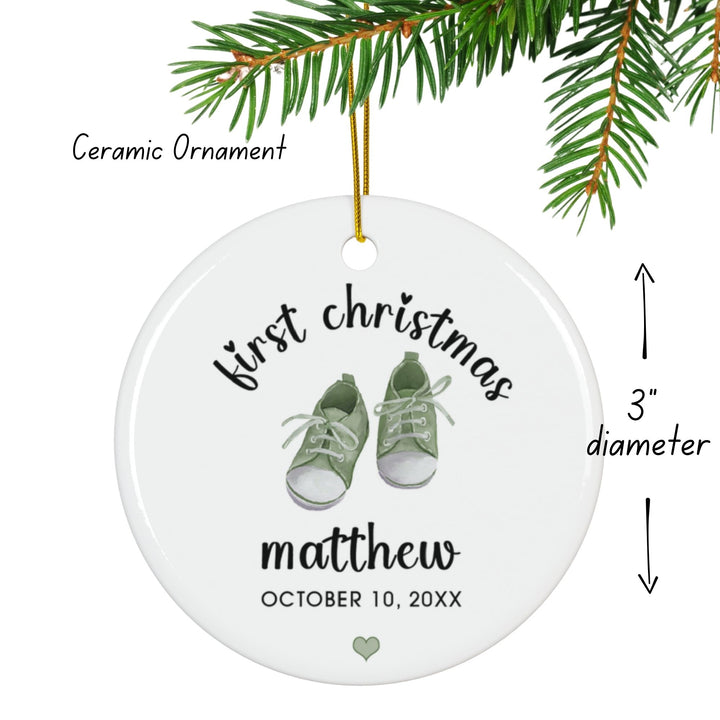 Personalized Christmas Ornament: Baby Shoes