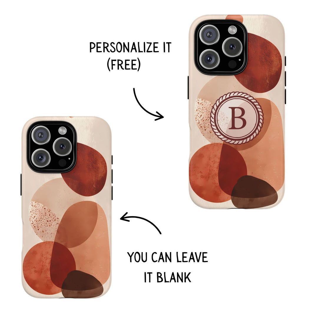 Tough Phone Case Personalized - Warm Tones Abstract 2