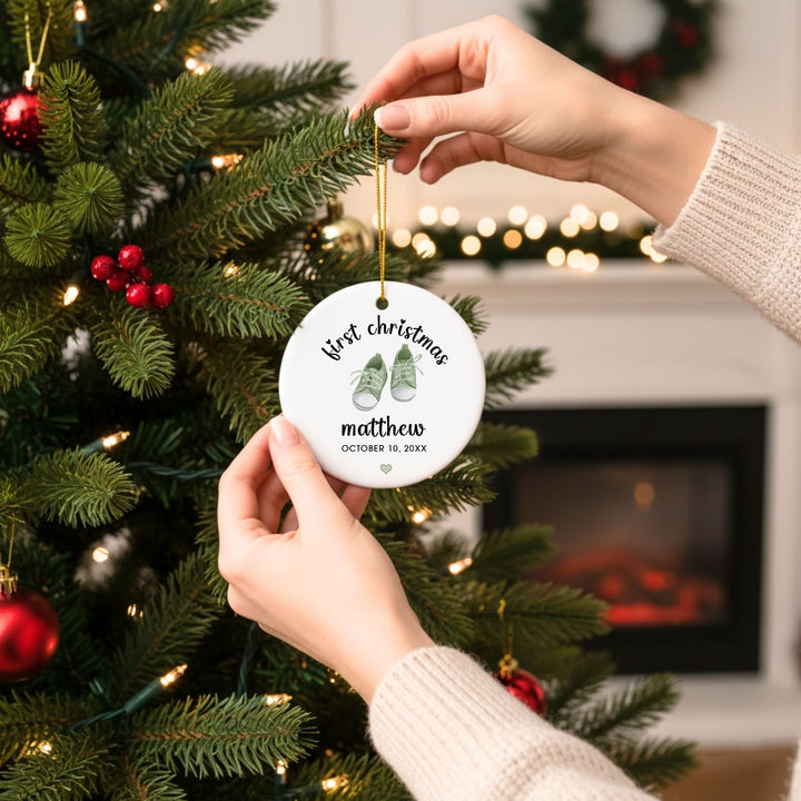 Personalized Christmas Ornament: Baby Shoes