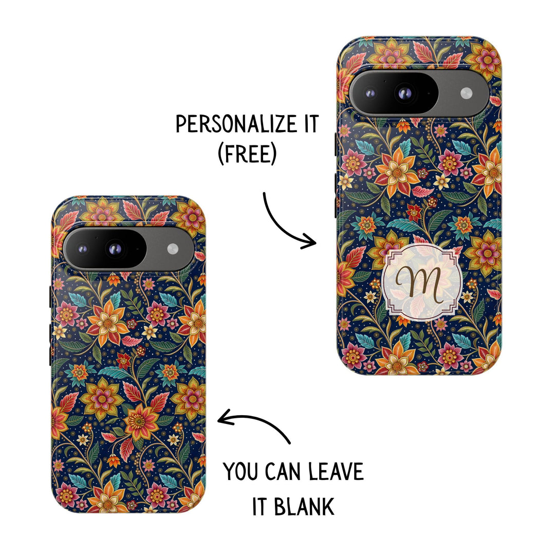 Modern Batik Pattern Tough Phone Cases Personalizable - Flower 10