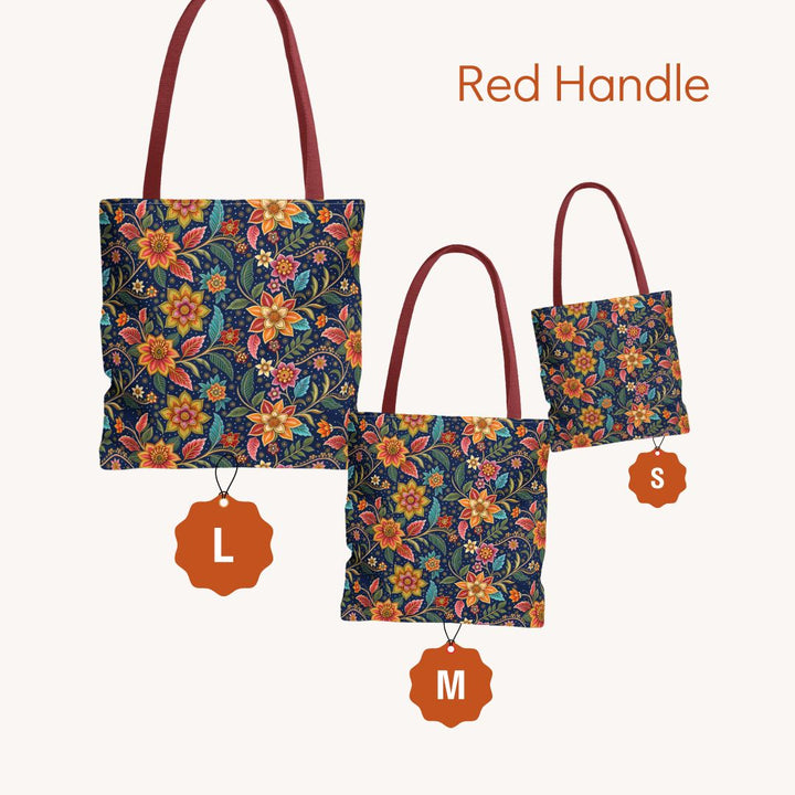 Batik Print Tote Bag -  Batik Flower 10