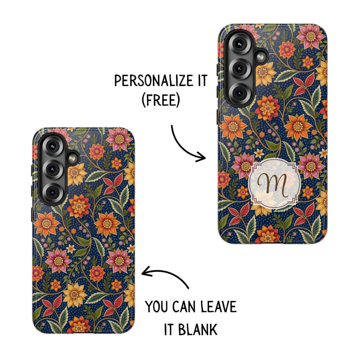 Modern Batik Pattern Tough Phone Cases Personalizable - Flower 7