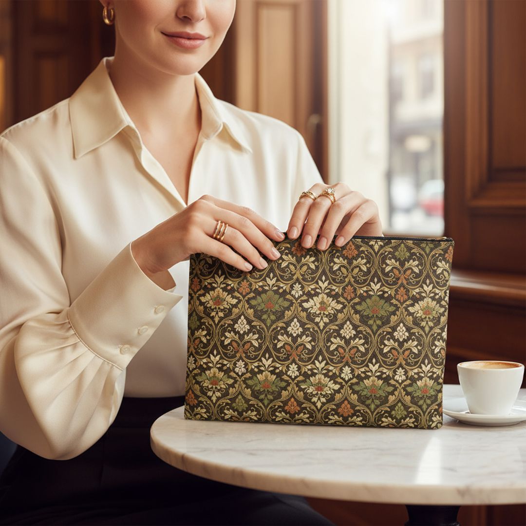 Batik Print Makeup And Accessory Pouch -  Traditional Pattern 11