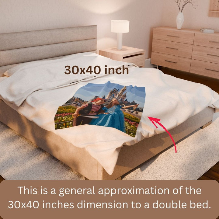 Custom Photo  Plush Blanket - Love Laughter