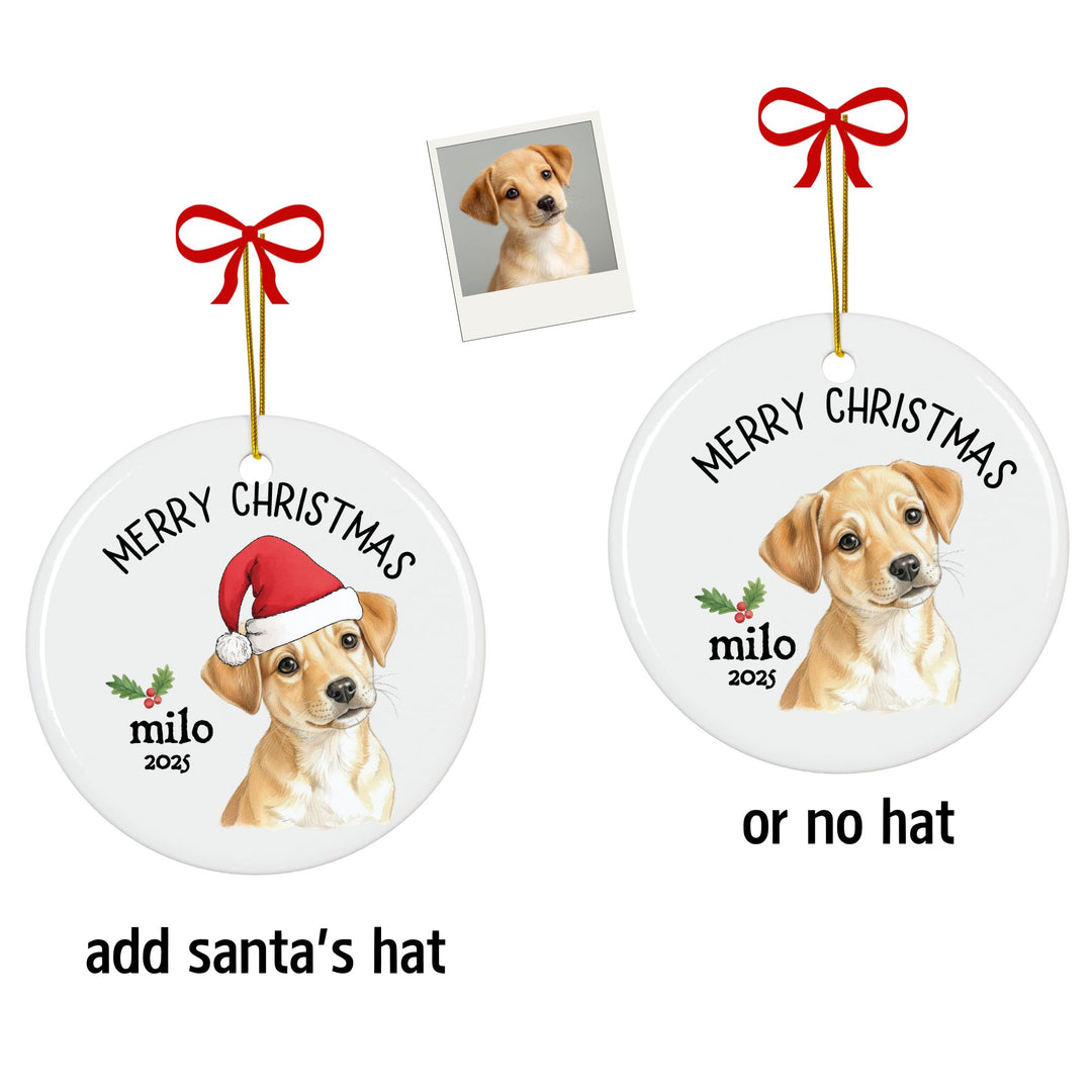 Personalized Pet Photo Christmas Ornament: Pet Adoption Ornament