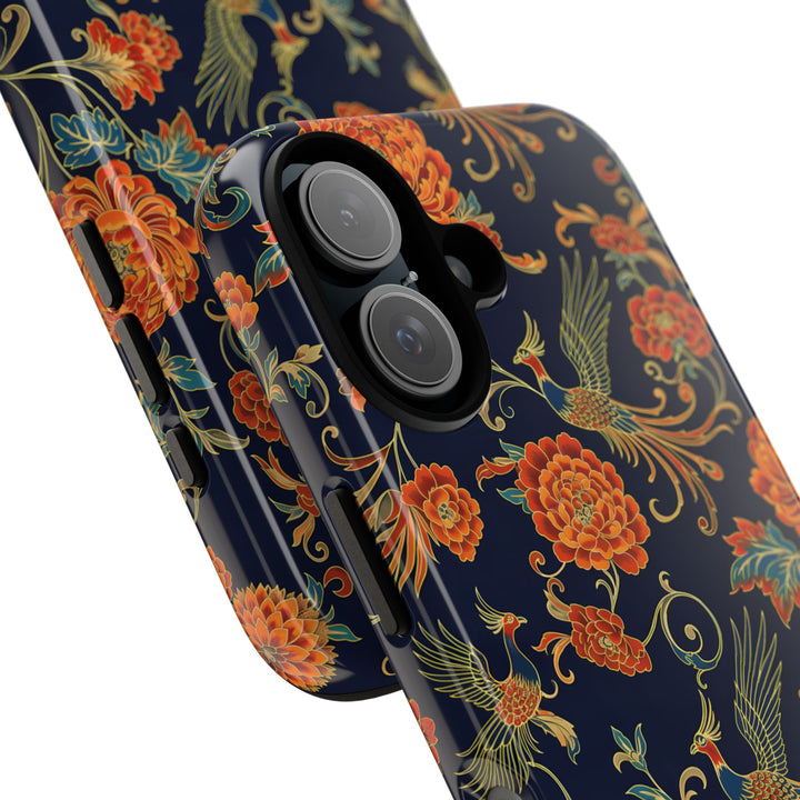 Traditional Batik Pattern Tough Phone Cases Personalizable - Traditional Peacock Batik Pattern