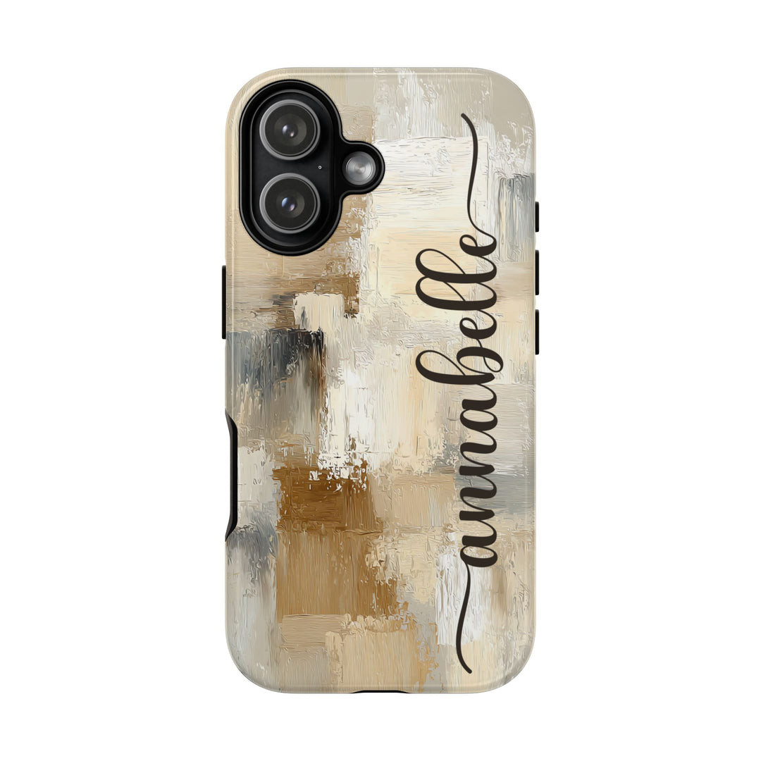 Personalized Tough Phone Case, iPhone, Samsung, Pixel, Abstract  Grey