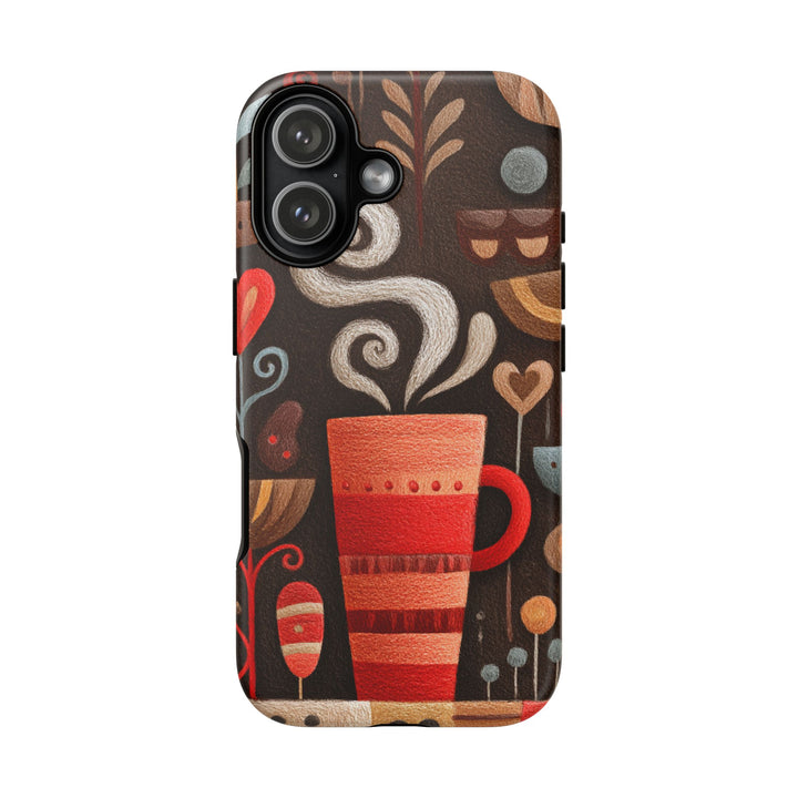 Tough Phone Case - Abstract Coffee 1